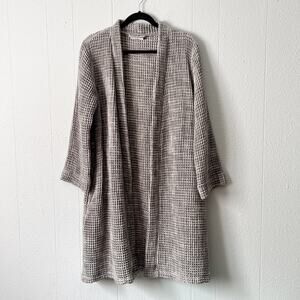 Parachute Robe Womens Small Waffle Knit Open Front 100% Cotton Breathable Cozy